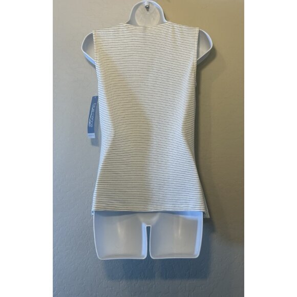 BLUE CANOE Organically Grow Cotton Pleat Tank Size Small Striped - Picture 5 of 10